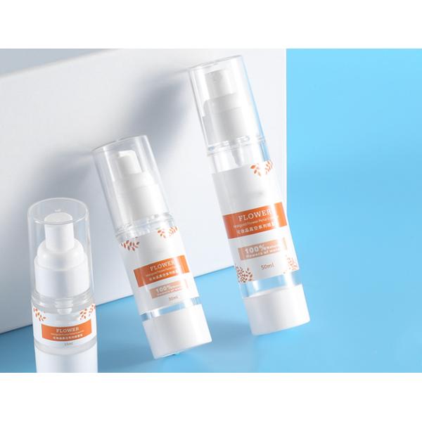 15ml 30ml 50ml AS Transparent Plastic Airless Bottles Silkscreening Printing