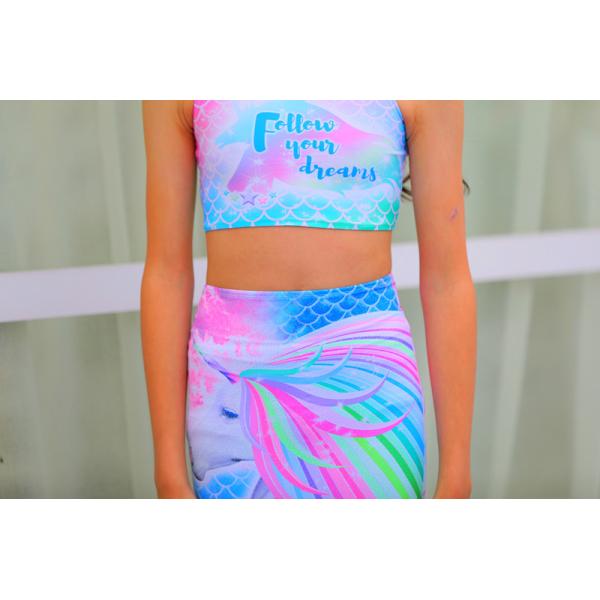 Colorful Unicorn Mermaid Tails for Swimming Princess Bikini Bathing Suit Children's Day for 3-12Y