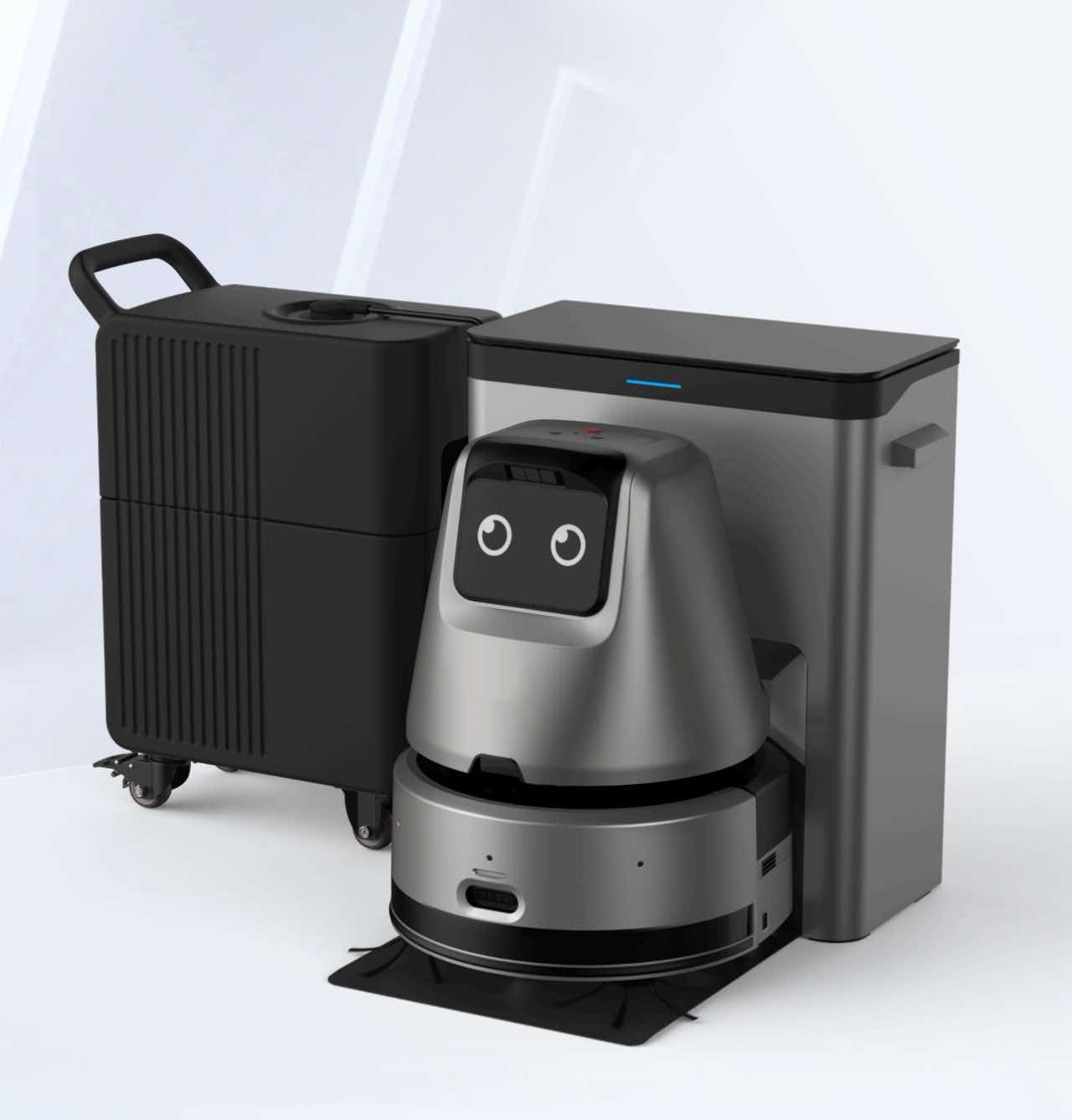 Commercial Robot Floor Cleaner With Base Station Discharge Water
