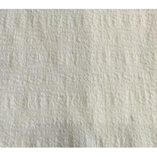 Off White Polyester Sweatshirt Fabric Lightweight Casual Wear Fabrics 76GSM