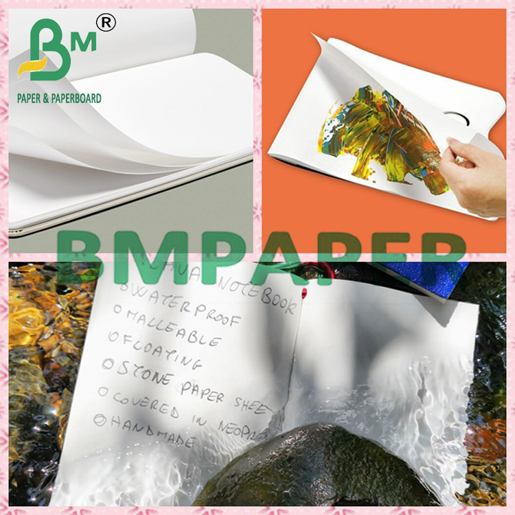 150um 200um Sustainable Water Resistant Stone Paper For Travel Notebook 150мм 200мм устойчивая водонепроницаемая каменная бумага для путешествия