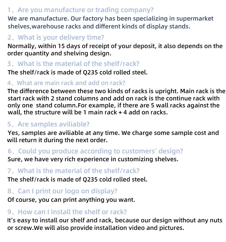 Estantes nuevos de 2023 China Factory Color personalizado Tamaño de acero doble lado Estantes de la feria comercial