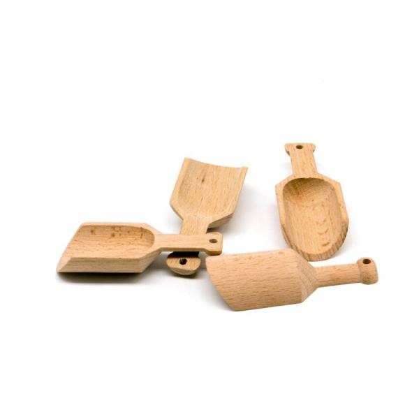 Wooden Bath Salt Scoop Unpainted Wooden Scoop Spoon Use For Tea Cereals Coffee