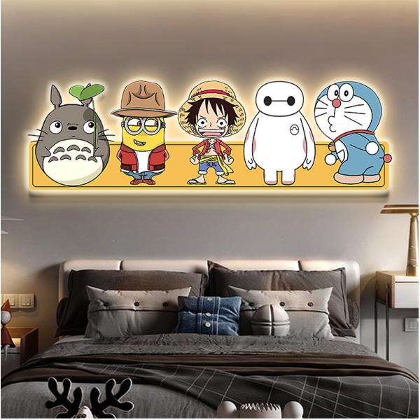 Диаграмма картина мультфильма лампы настенной росписи украшения для спальни ухода за больным комнаты детей