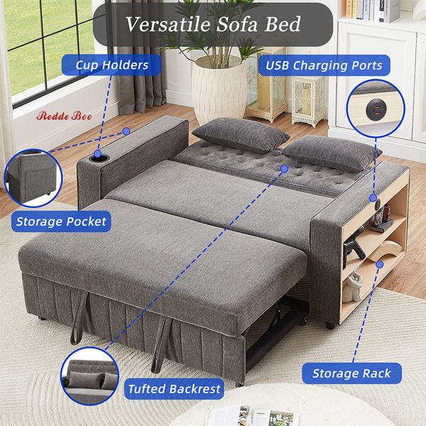 Redde Boo Twin Platform Bed Furniture Frame With Bookcase Storage