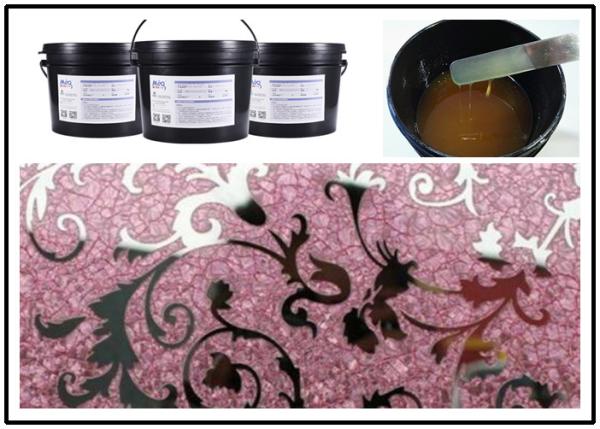 Coarse Ice Flower Effect UV Silk Screen Over Printing Varnish Silkscreen Varnish Rub Resistance