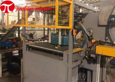 Máquina de embalagem plástica automática da bobina com sistema de empilhamento de rotulagem circunferencial