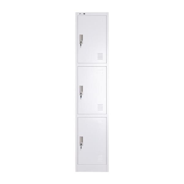 Office Staff Metal Lockers 3 Doors Gym Clothes Storage
