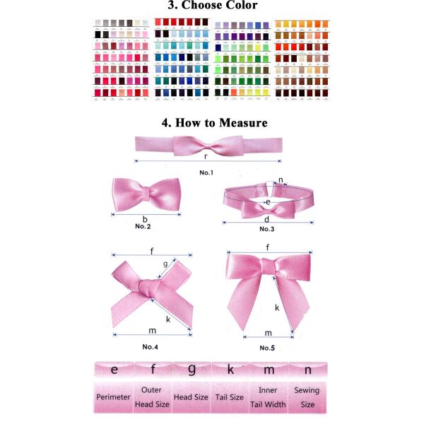 Customizable Satin Elastic Pre-Tied Ribbon Bows for Gift Wrapping Unit 0.03-0.2 USD