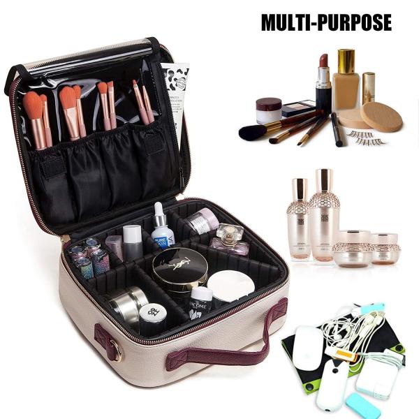 26*23*9cm EVA Cosmetic Case , Leather travel makeup train case