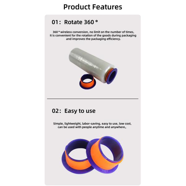 3inches Plastic LLDPE Pallet Stretch Film Wrap Dispenser Protection Plastic Handle