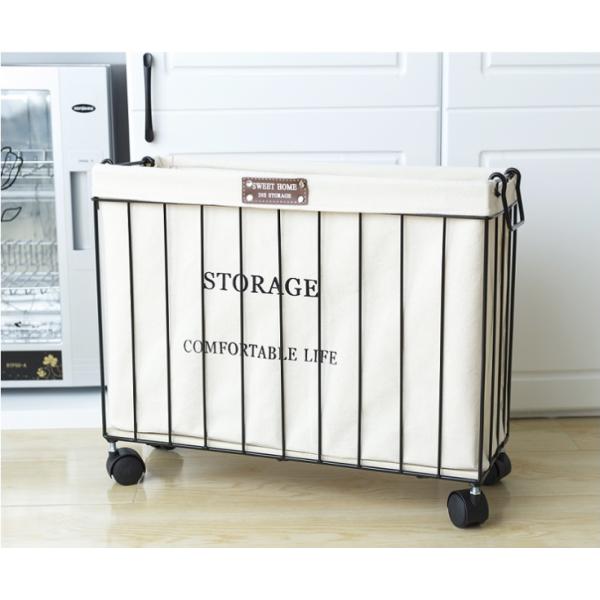 Iron Dirty Clothes Basket North Europe Simple Toy Book Sundry Basket With Wheel Sewing Storage Basket