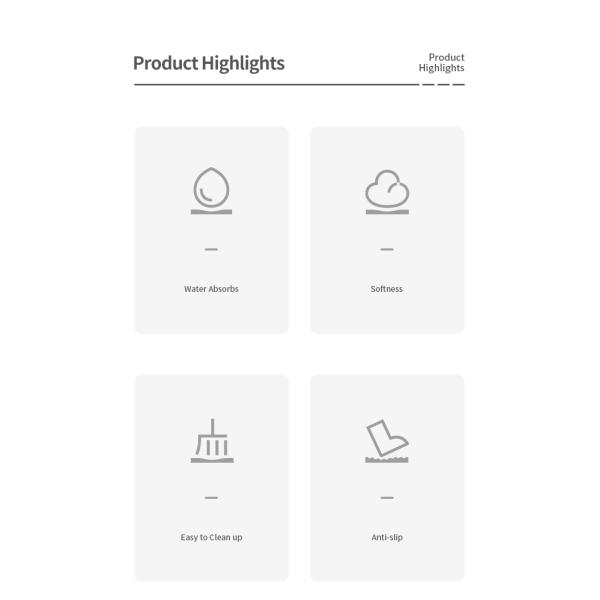 Non Slip Kitchen Mats for Floor Waterproof Stains and Grease Medium Thickness 0.4 0.6in