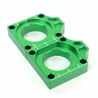 Peças de fresagem CNC médica de alumínio iso 9001 cor verde anodizado pa6 peek pom