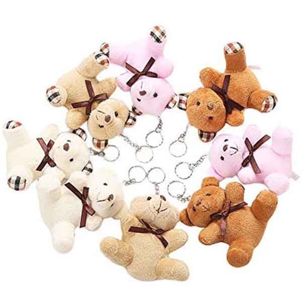 плюшевый мишка плюша 8cm Handcraft с сертификатом кольца для ключей BSCI металла