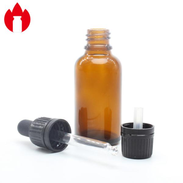 бутылки капельницы эфирного масла янтарных пробирок винта 30ml верхних стеклянные