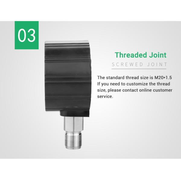 80mm Electronic Display Screen Threaded Pressure Measuring Instrument for OEM Support