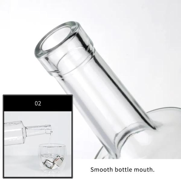 Sleek Appearance 750ml Custom Glass Bottle for Liquor Gin Brandy Rum Vodka and Spirit