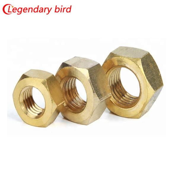 Custom hardware M8 M10 M12 M20 Brass Hex Nut DIN933 Copper Nut
