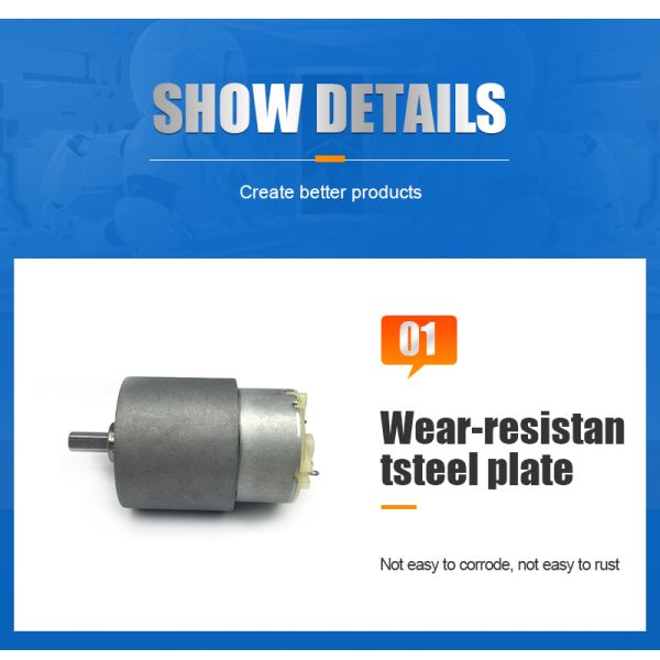 China Wholesale Micro DC Motor FT-37RGM500 5V 6V 12V 4-700rpm Spur Gear Motor for Intelligent Pet Equipment Machine