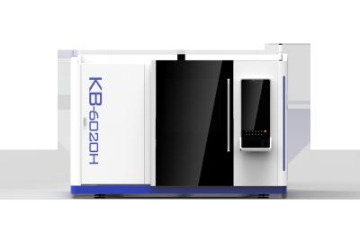 Machine de découpe au laser de table d'échange de fibres de feuille avec couvercle entièrement fermé