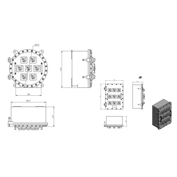 ExProof Flameproof Control Distribution Panel Board 2mm Сертифицированный ATEX CNEX