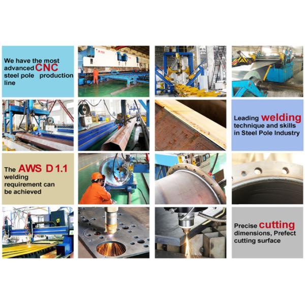 16m 800dan ASTM/A123 Galvanizing Standard Electrical Power Pole