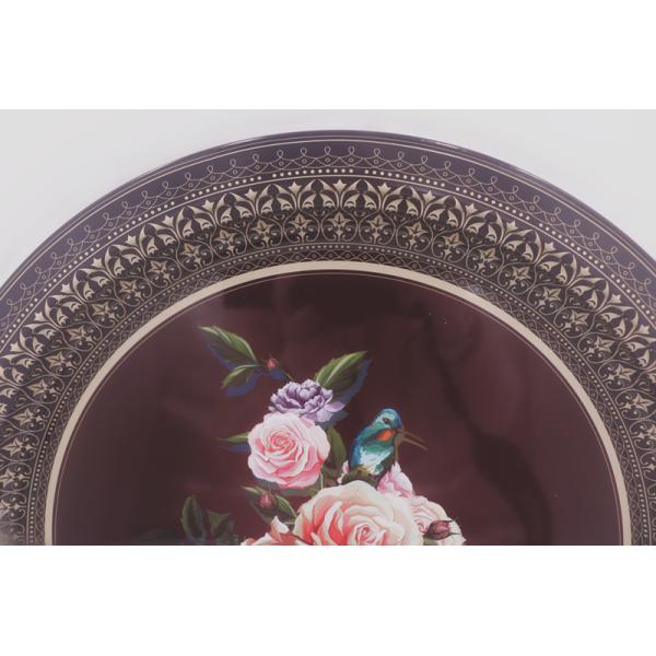 Stackable 36cm Wedding Dinner Plates Decorative Flower Bone Dishes