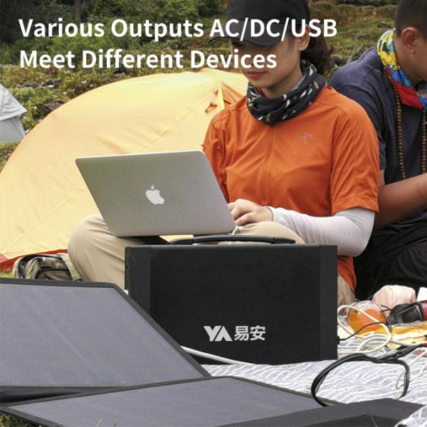 Сила генератора портативного выхода AC волны синуса резервного батарейного питания 700W Li-иона NCM электростанции 500W 1000Wh чистого солнечная