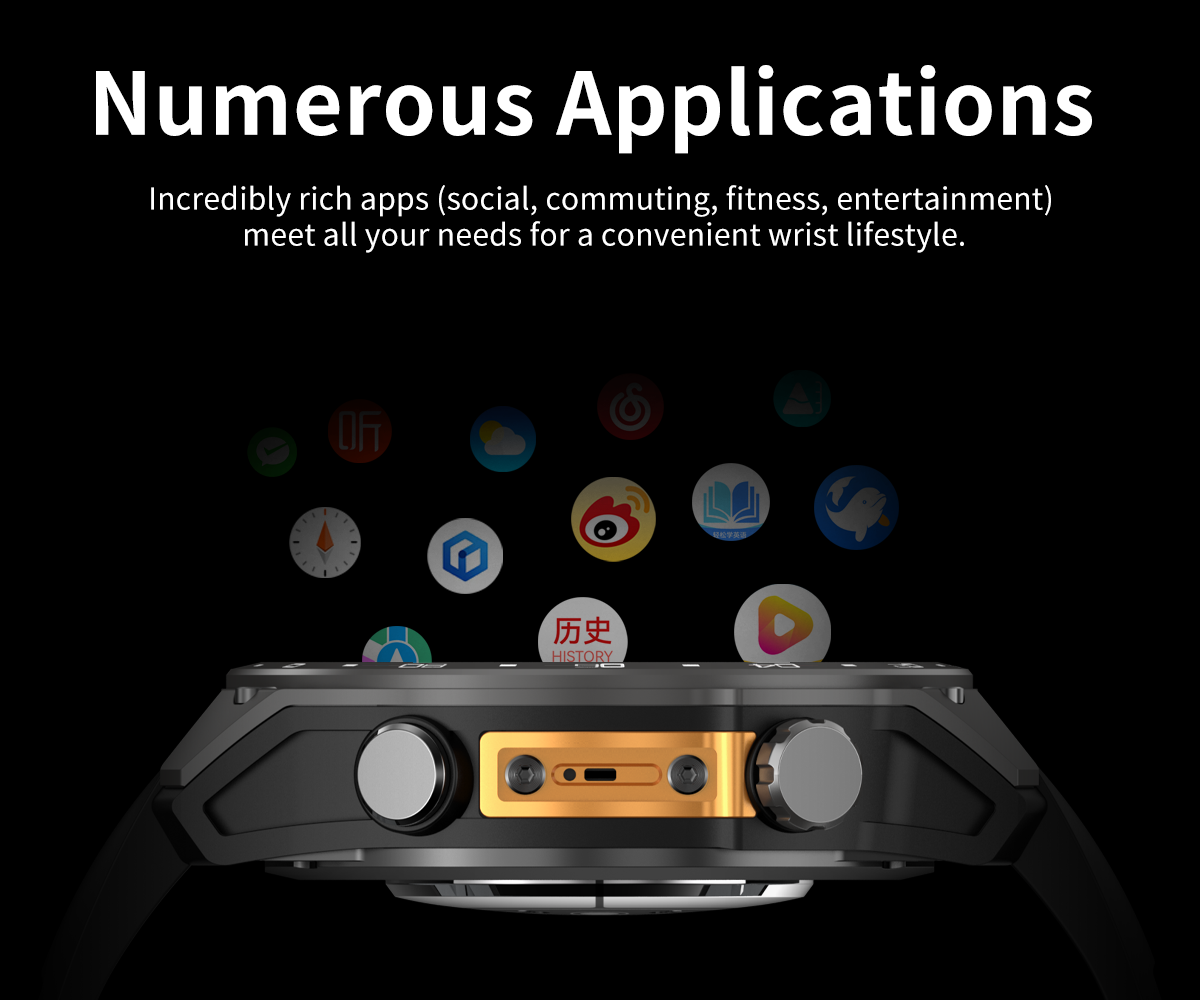 HD300 Pro Offline Map GPS Smart Watch WhatsApp Replay APP Download 1.43inch AMOLED Screen 4GB Memory Waterproof 3ATM Smartwatch