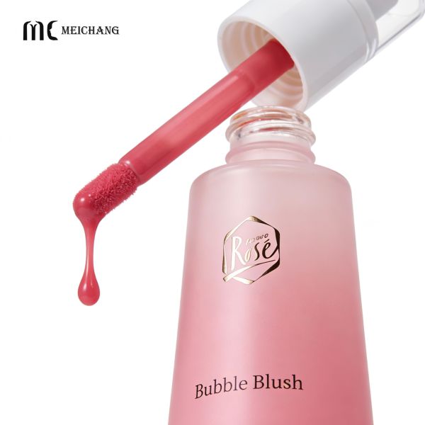 30ml 2-in-1 Pump & Brush Glass Cosmetic Bottle for Precision Dosage Control in Lip & Cheek Makeup
