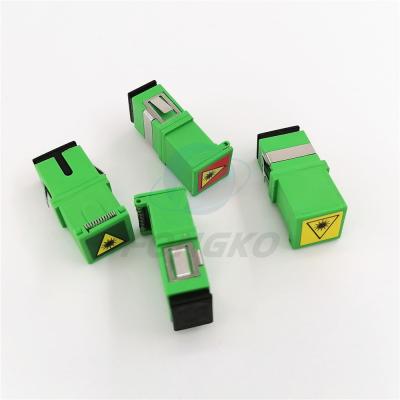 Auto adaptadores da fibra ótica do SC da manutenção programada de Shell Simplex Adapter do verde do obturador SC/APC