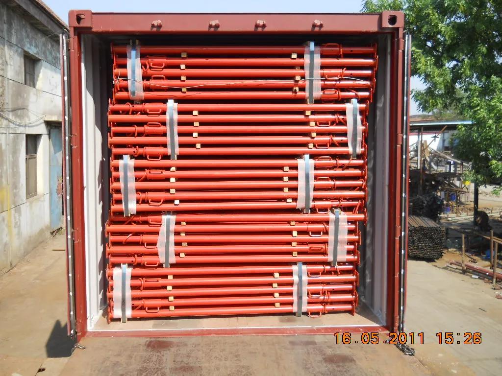 Galvanized Adjustable Steel Scaffolding Prop with 500 kg Weight Capacity and Secure Hook Locking System