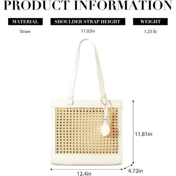 STRAW BEACH BAG FOR WOMEN SUMMER WOVEN RATTAN TOTE BAG STRAW PURSES AND HANDBAGS FOR VACATION WITH PENDANT