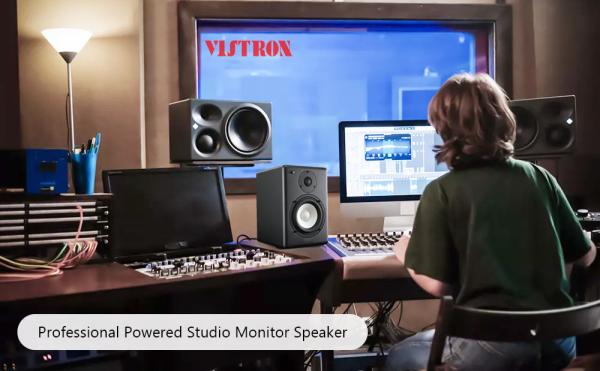 5.25 Inch 6 Inch Studio Monitors Pair Powered Active Monitor Speakers For Computer HiFi Audio
