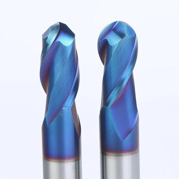 HRC 65 R1.5*3*6*3*50 Dia TiAISiN Revestido con 2 flautas Cortador de nariz de bola de carburo