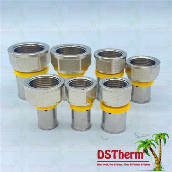 Female Threaded Coupling Compression Brass Fittings For  Pex Aluminum Pex Pipe Connecting