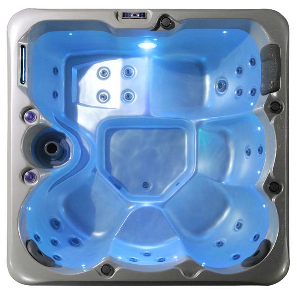 Modern Design American Acrylic Freestanding Hot Tub with 5 Years Warranty and 1900x1900x800mm Size for 4 Seats + 1 Lounger