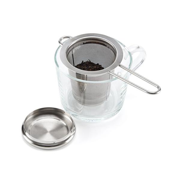 Чай Infuser нержавеющей стали 304 золота дополнительный мелкосеточный с длинными ручками