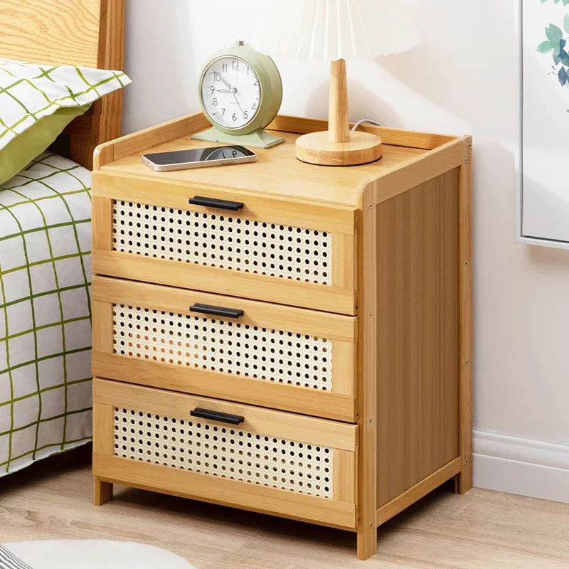 Nightstand Modern End Table with Drawer, Bedside Open Storage for Bedroom