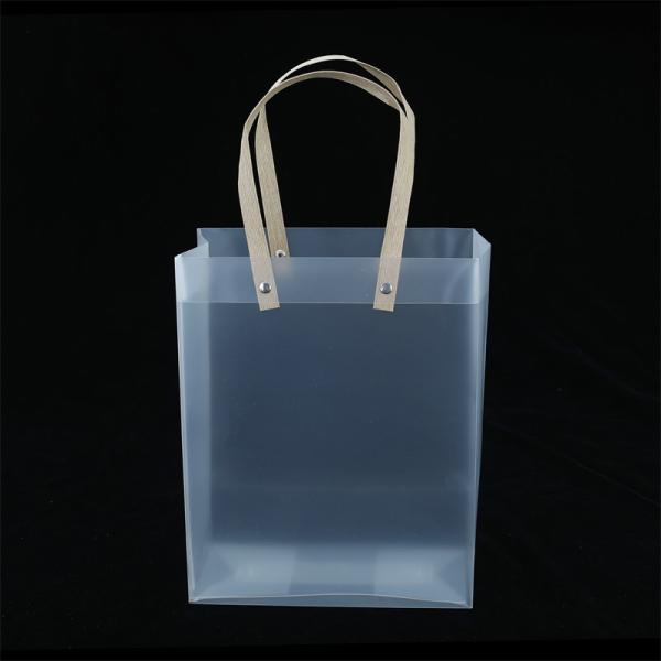 Transparent PP Plastic Gift Bag with Hot Pressing and Machine Sewing Workmanship