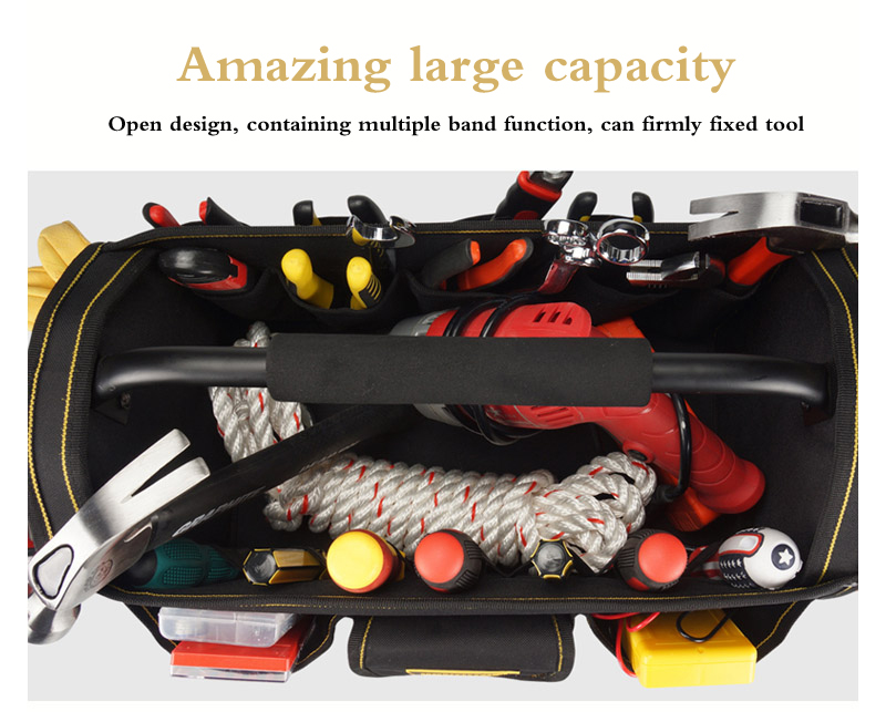 Heavy Duty Rolling Rugged Holding Backpack Porter Cable Tote Tool Bag for Electrician