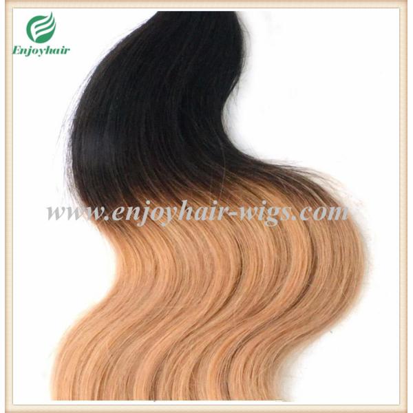 Peruvian 5A virgin remy hair weave ,ombre natural color/27# Body wave 10''-26''length