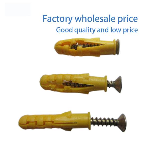 La mampostería seca plástica de nylon de fijación de las sujeciones 8*40 ancla los enchufes de pared para el aislamiento