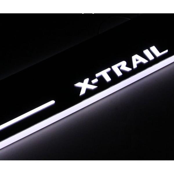 Nissan X-Trail car pedal set LED lights pedal car step Moving door scuff