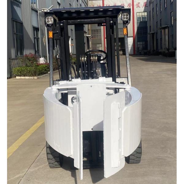 2 Ton 4 Wheel Counterbalanced Forklift Truck DC Motor Electric With Paper Roller Clamps