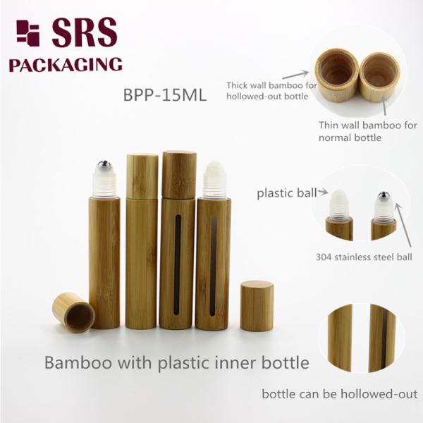 BBLP-10ml Customized Inner Glass Bamboo Roll On Bottle For Variety Of Sizes Packaging