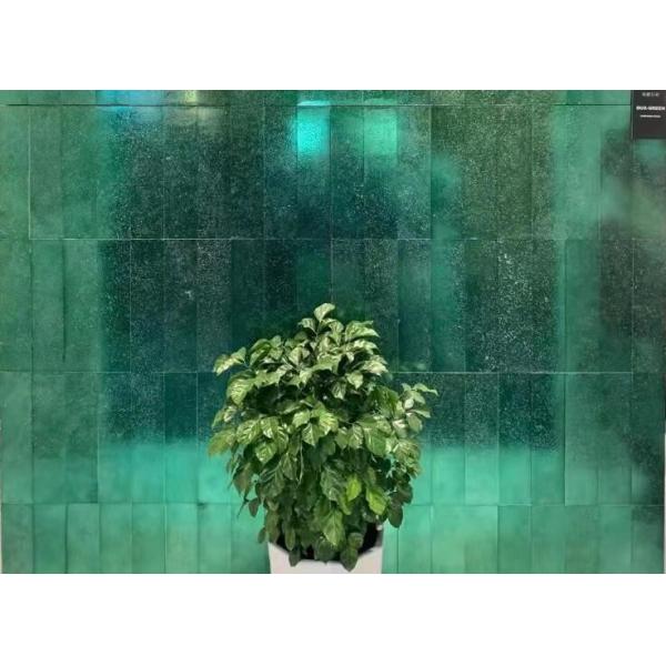 Green Thin Stone Wall Panels 30mm Metallic Electroplating Treatment Fashion Plating Tile