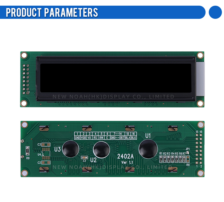 BTN Black Film 2402A Character Screen 2*24 COB Monochrome Character Screen ST7066U 2402 Display Screen