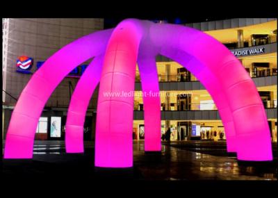 Luz inflável do diodo emissor de luz da porta do arco de 7 pés das cores 6 personalizada para a mostra comercial